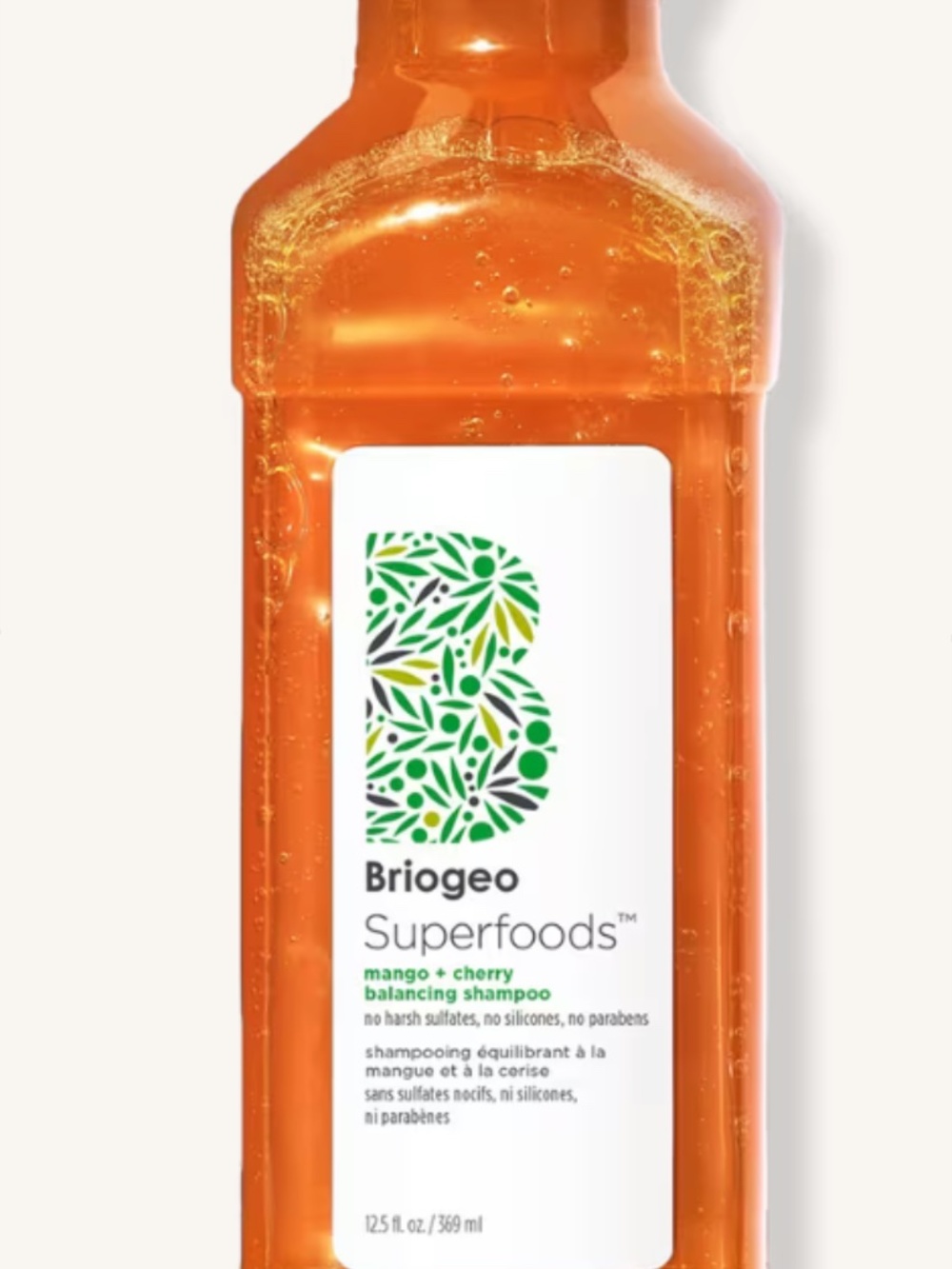Briogeo Superfoods Mango + Cherry Oil Control & Balancing Shampoo